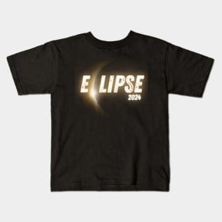 America Totality 04 08 24 Total Solar Eclipse 2024 Kids T-Shirt